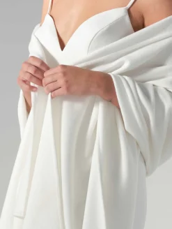 Schlichte Braut Stola in Ivory aus Strickmix>Poirier Clearance