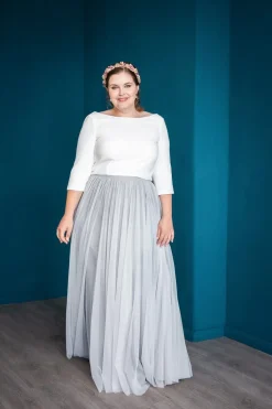 Showroom Only: Grauer Softtüllrock – Maris Curvy Selected><noscript><img width=