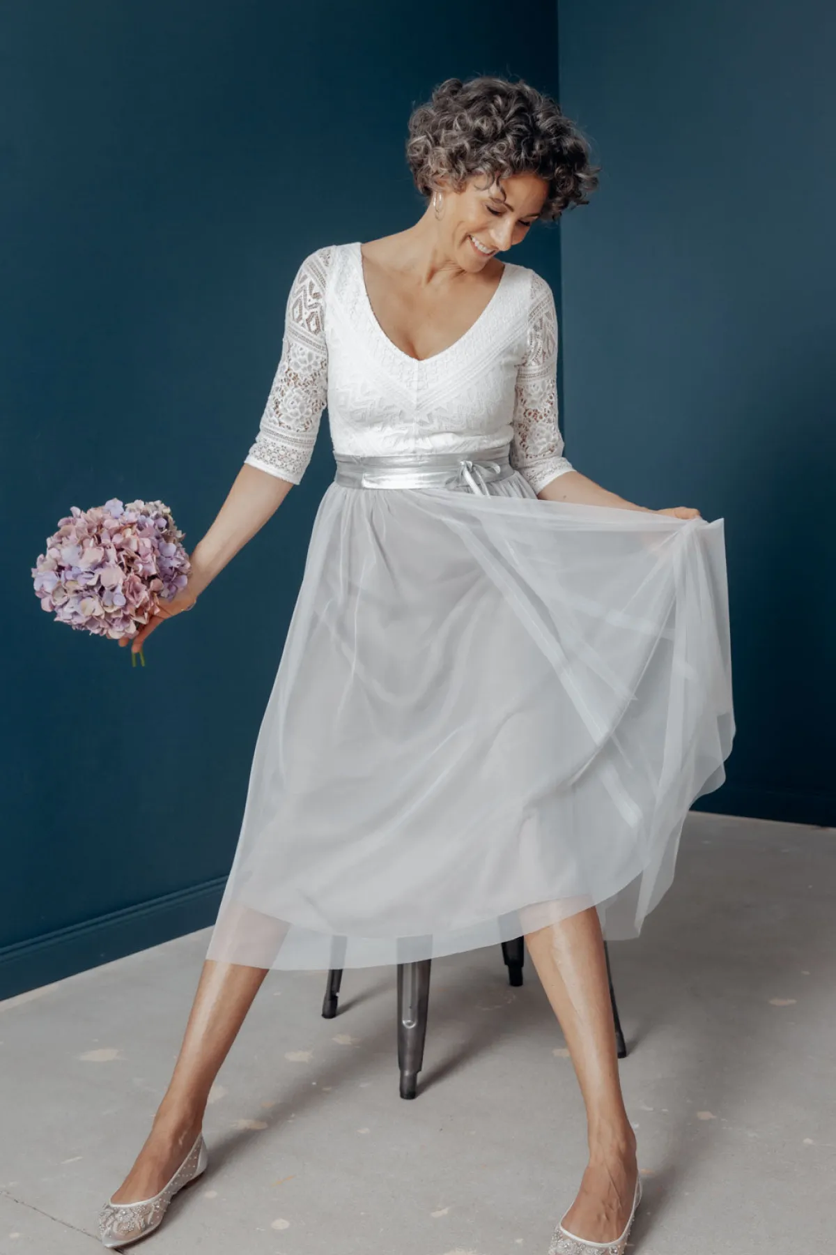 Showroom Only: Tüllrock in Grau – Maris Midi Selected>noni Online