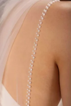 Softtüll-Schleier mit Perlenborte | The><noscript><img width=