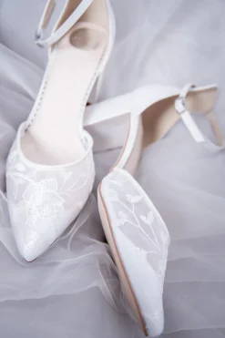Spitze Brautschuhe – Milan Ivory Lace | The>Perfect Bridal Company Clearance