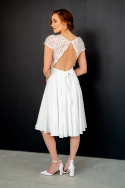 Standesamt-Brautkleid mit Rückendetail – Nelie noni One>Rembo Styling Best