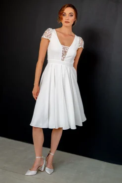 Standesamt-Brautkleid mit Rückendetail – Nelie noni One><noscript><img width=