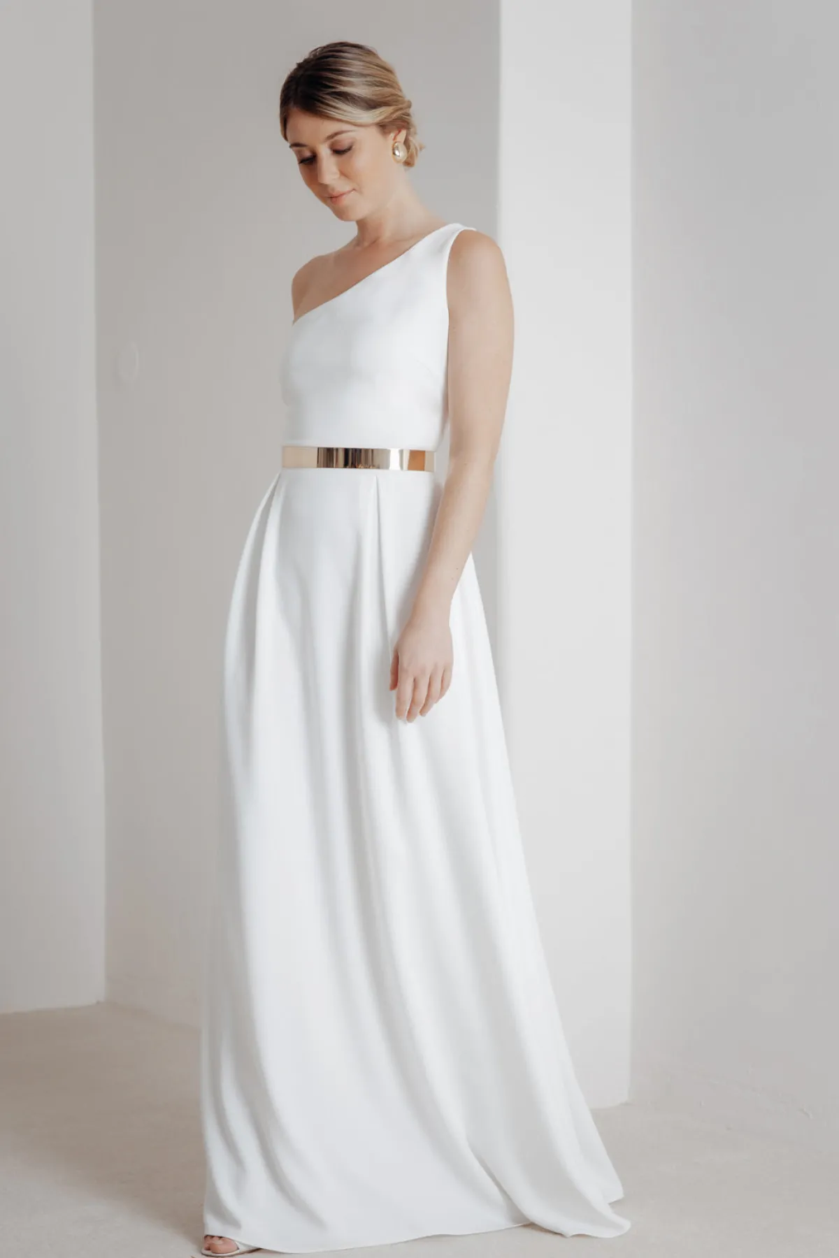 Stylisher Brautgürtel aus goldfarbenem Metall>forever & eva Discount