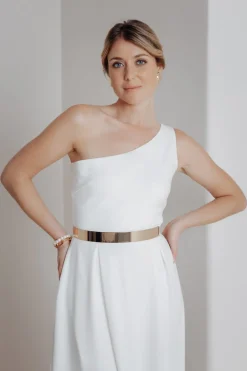 Stylisher Brautgürtel aus goldfarbenem Metall><noscript><img width=