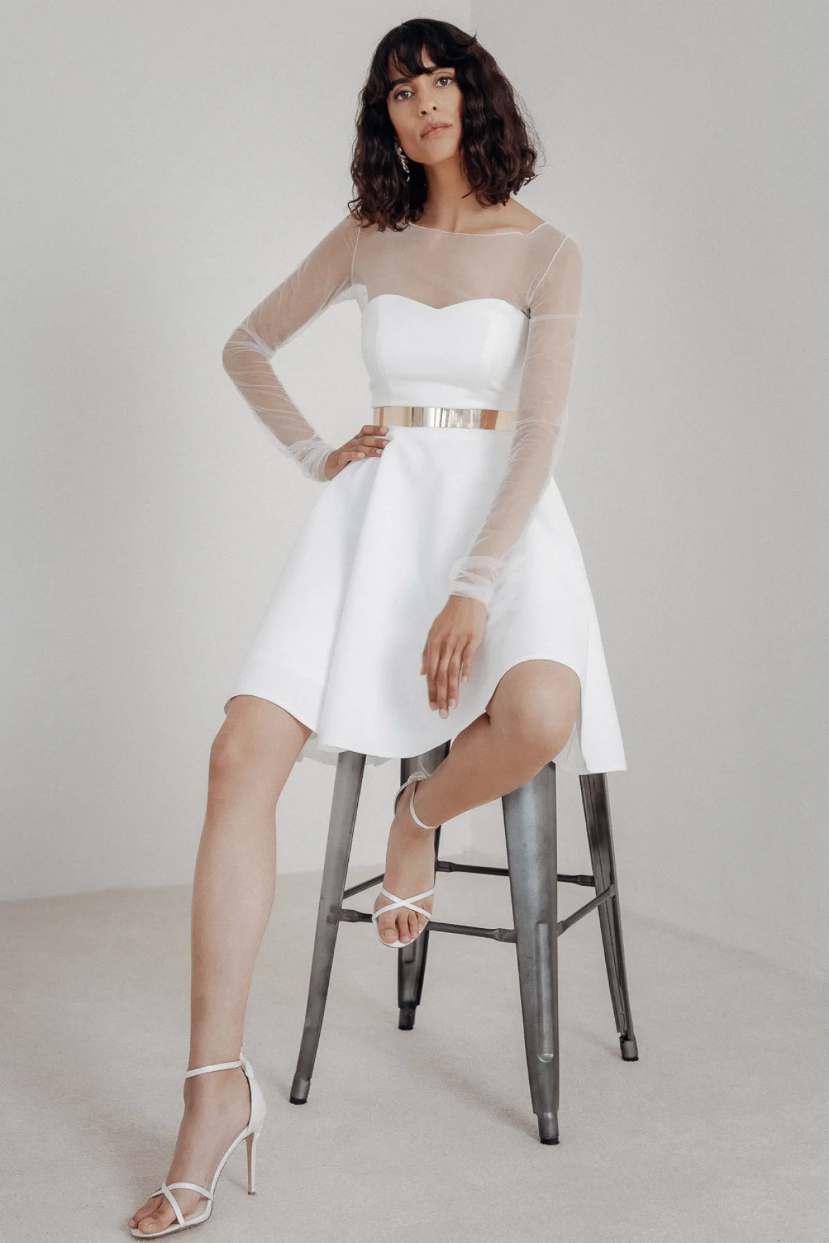 Stylisher Brautgürtel aus goldfarbenem Metall>forever & eva Discount