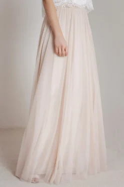Tüllrock aus fließendem Softtüll in Blush - India><noscript><img width=