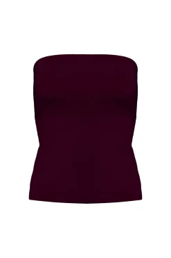 Tube-Top in Weinrot – Long Jersey Bandeau Bordeaux>twobirds Sale