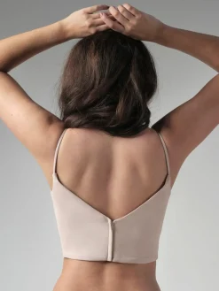 Unterziehtop in Beige mit tiefem Dekolleté>Poirier Clearance