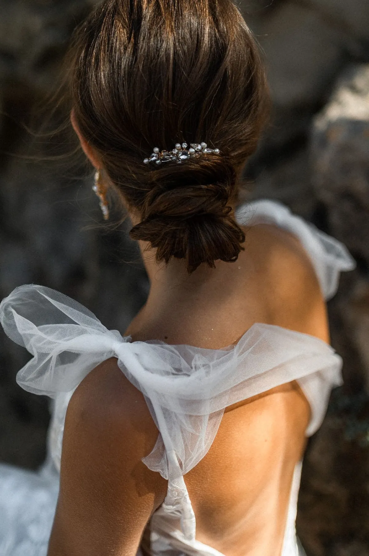 Vintage Braut Haarkamm mit Perlen und Strass>La Chia Best