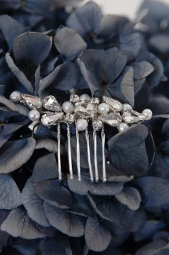 Vintage Braut Haarkamm mit Perlen und Strass><noscript><img width=