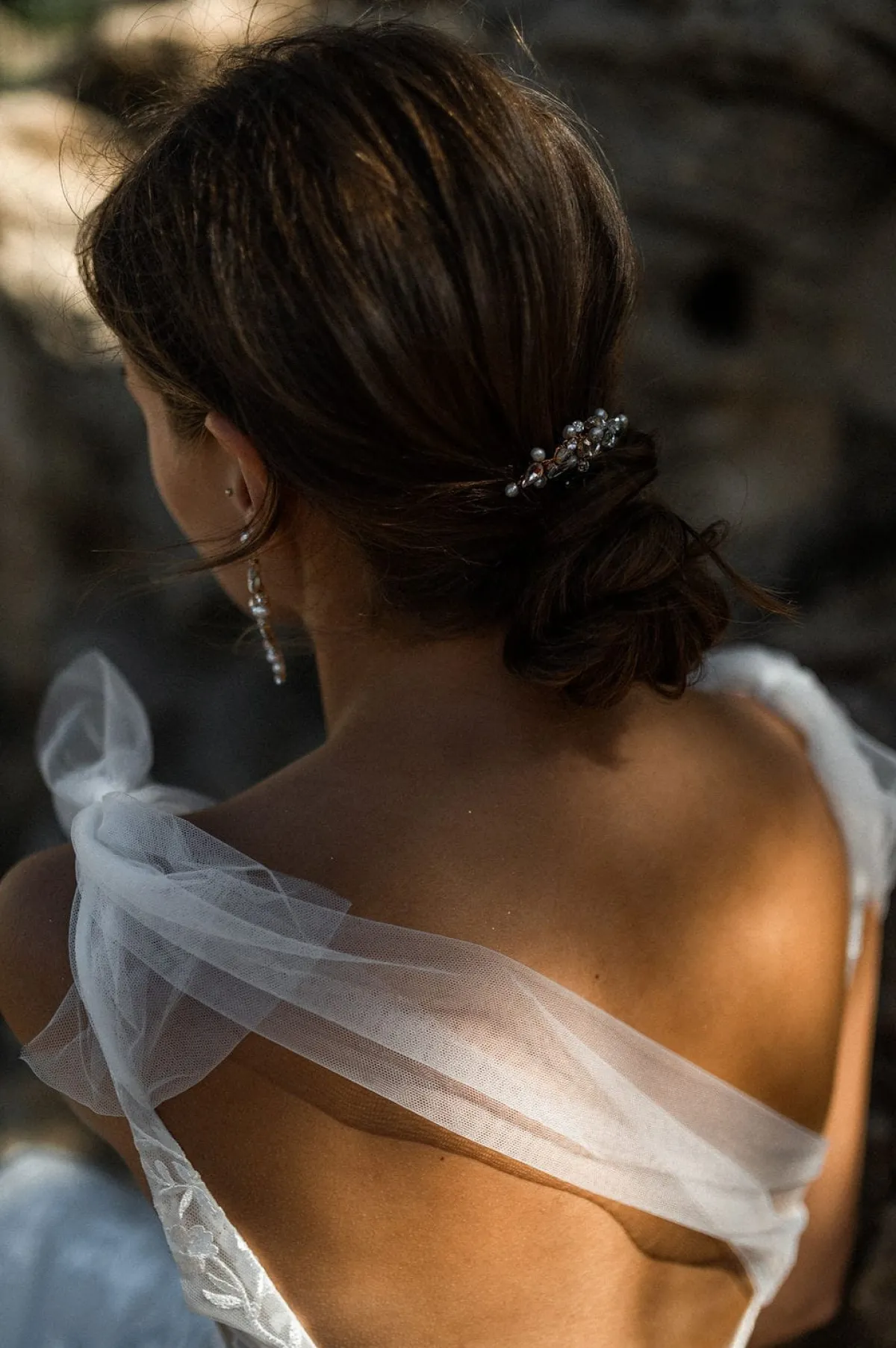 Vintage Braut Haarkamm mit Perlen und Strass>La Chia Best