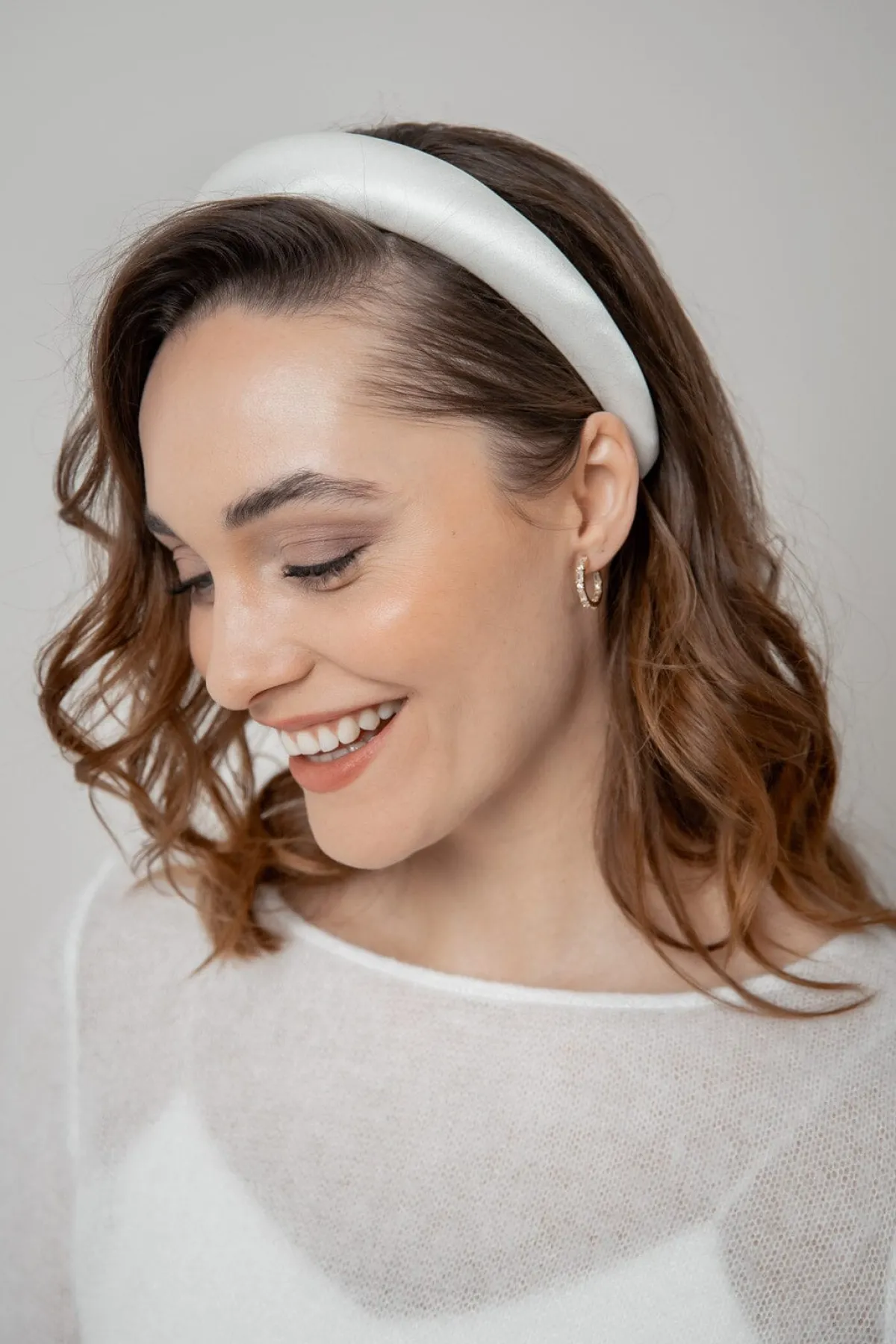 Weißer Haarreif aus Seide |>Weat Online