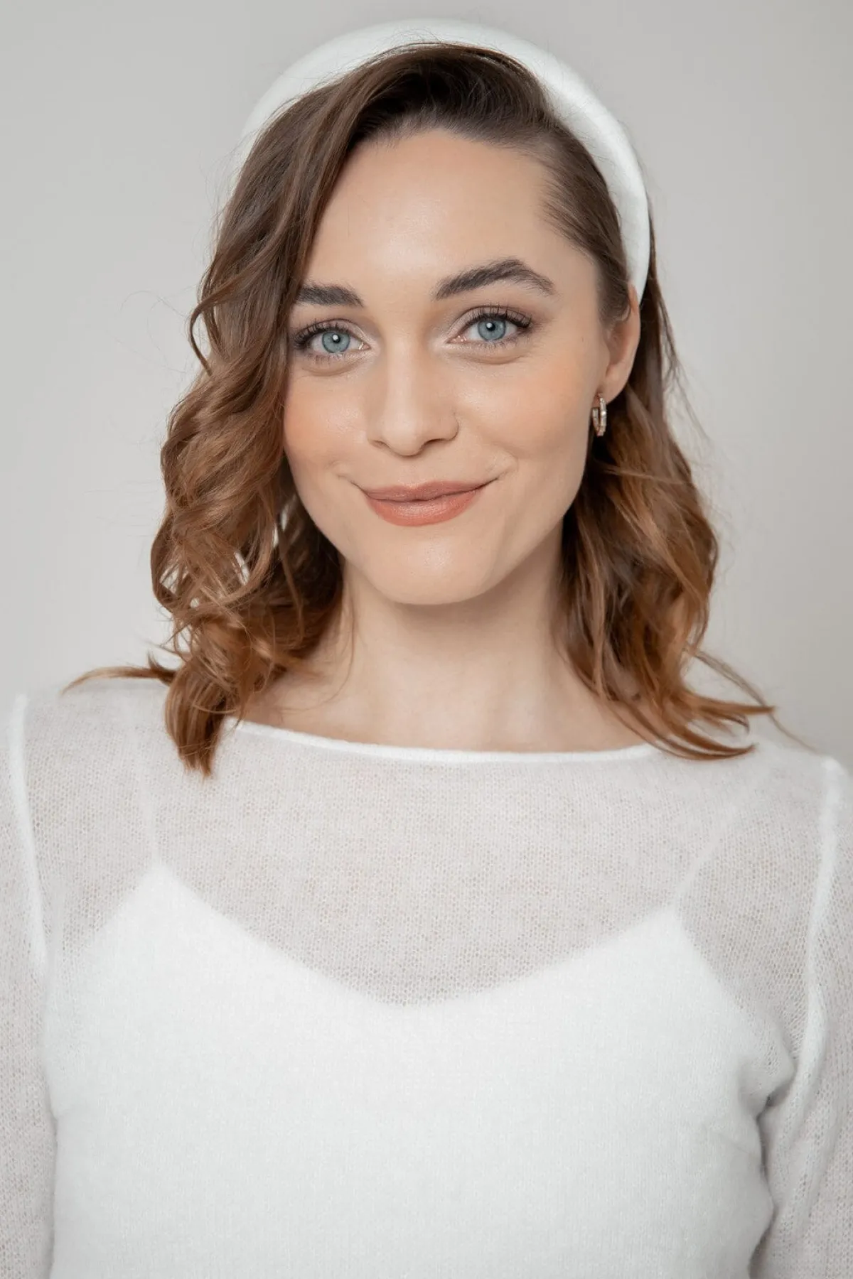 Weißer Haarreif aus Seide |>Weat Online