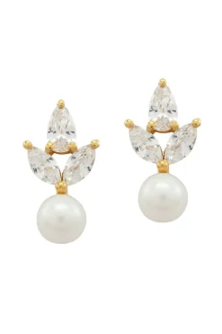 Zierliche Braut Ohrstecker mit Kristallen und Perlen - Simply Delightful><noscript><img width=